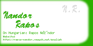 nandor rapos business card